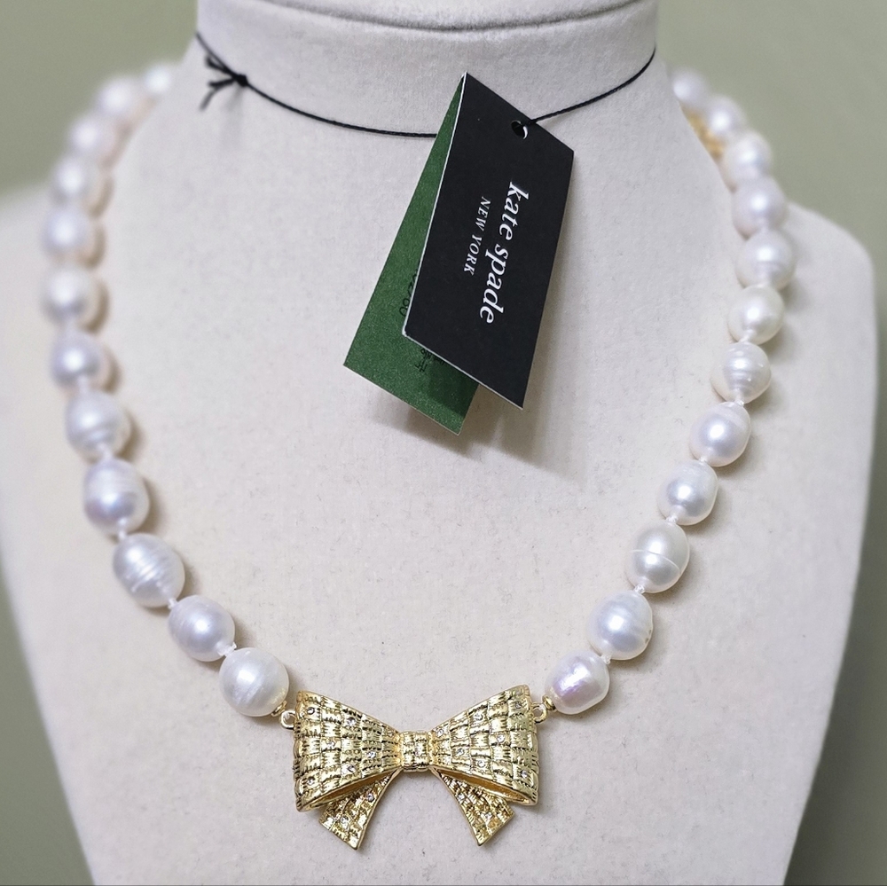 Kate Spade Wrapped In A Bow Pearl Necklace